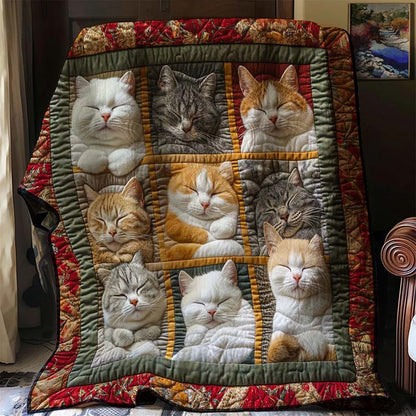 Sleeping Royal Cat Blanket - D200 - Premium Blanket