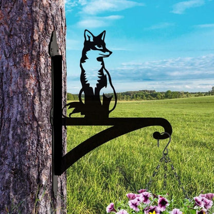 Sitting Fox Metal Hanging Bracket Plant Stand PS096