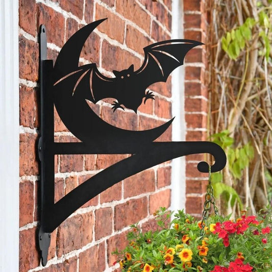 Bat And Moon Metal Hanging Bracket Plant Stand PS053