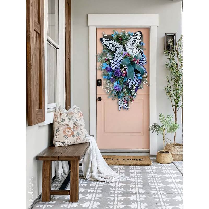 Spring Front Door Swag - Rustic Home Decor Wreath