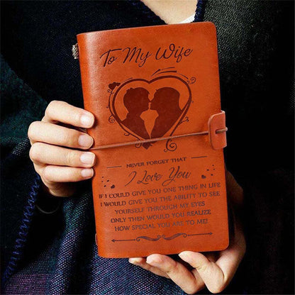 To My Wife - Never Forget That I Love You - Vintage Journal Notebook