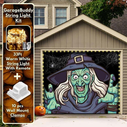 Ugly Witch Halloween Garage Door Covers HC006