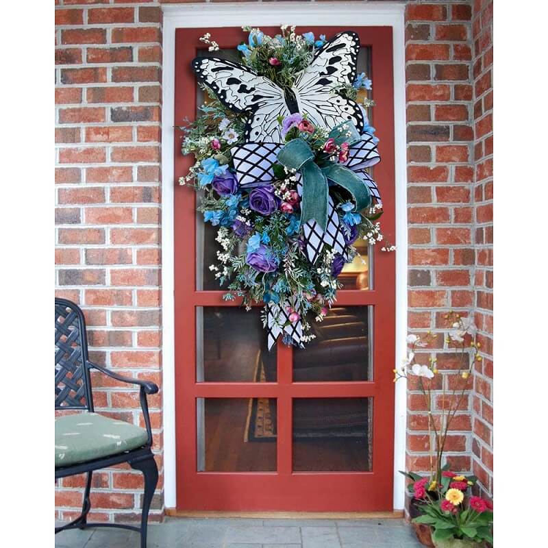 Spring Front Door Swag - Rustic Home Decor Wreath