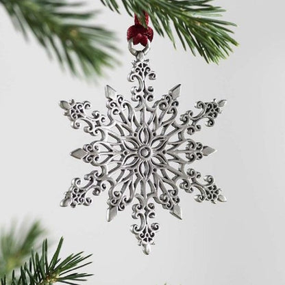 SOLID PEWTER CHRISTMAS TREE ORNAMENT