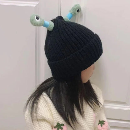 Winter Parent-Child Cute Glowing Little Monster Knit Hat