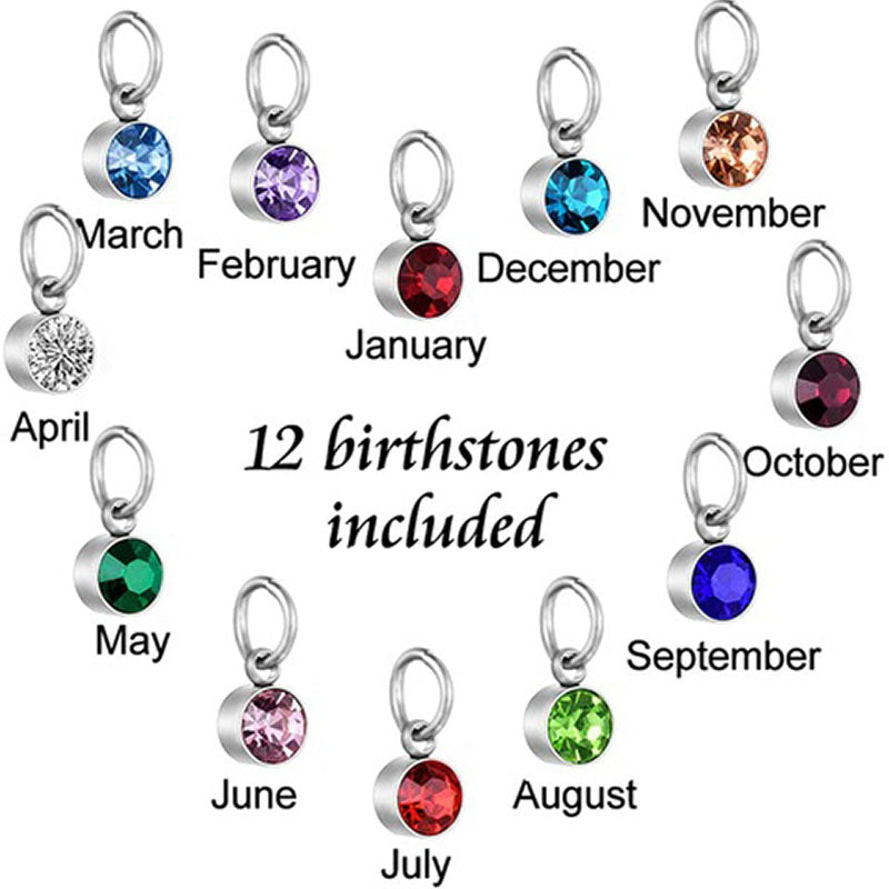 12 Birthstones Urn Necklace for Ashes