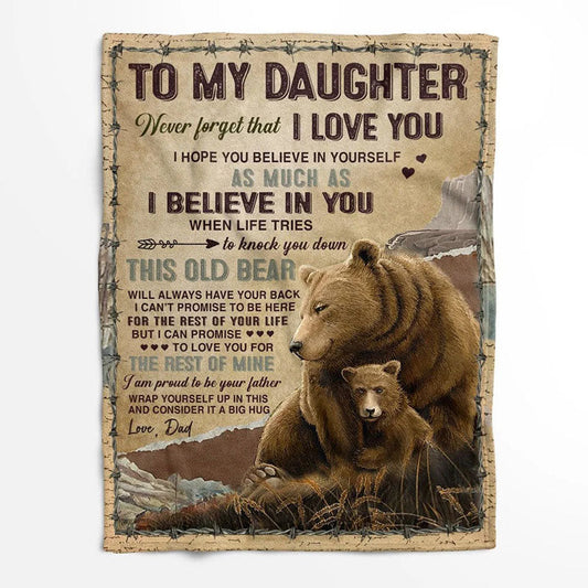 To My Daughter - From Dad - A932 - Premium Blanket