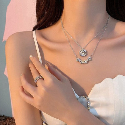 ☘Four-Leaf Heart Shape Necklace🎁The Best New Year Gifts For Your Loved Ones💕