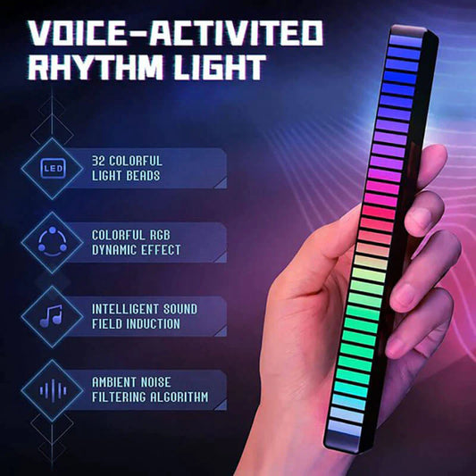 （🔥Last Day Sale-50% OFF）Wireless Sound Activated RGB Light Bar