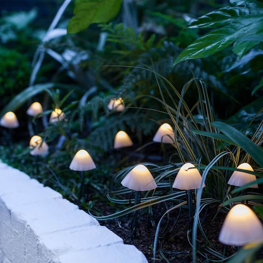 Outdoor Solar LED Mushroom Lights Patio String Lights