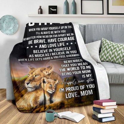 To My Son - From Mom - Lion A244 - Premium Blanket