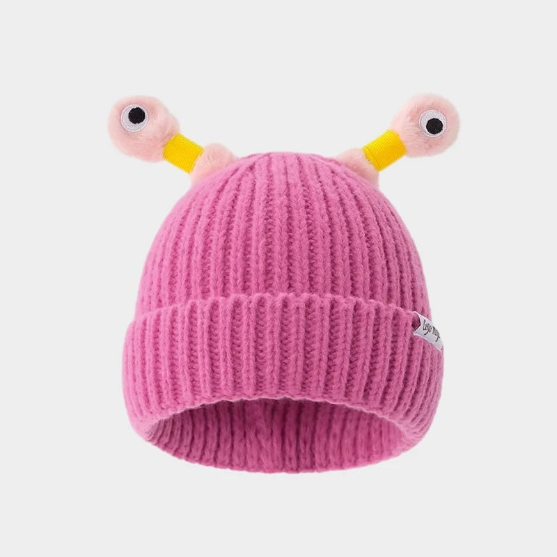 Winter Parent-Child Cute Glowing Little Monster Knit Hat