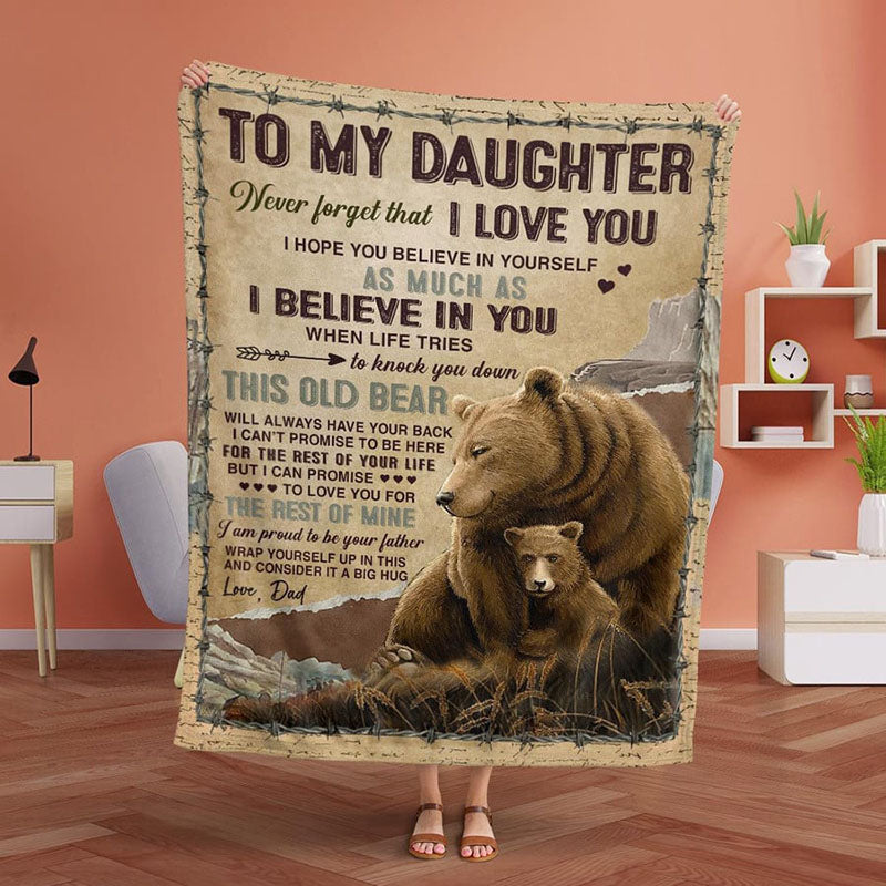 To My Daughter - From Dad - A932 - Premium Blanket