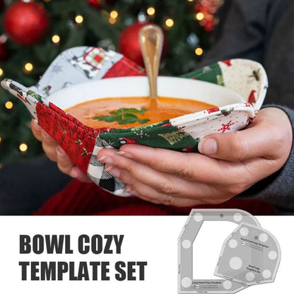 Bowl Cozy Template Cutting Ruler Set - 2PCS (with Instructions)