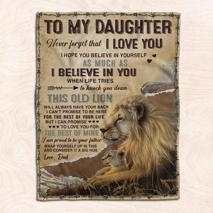 To My Daughter - From Dad - A933 - Premium Blanket