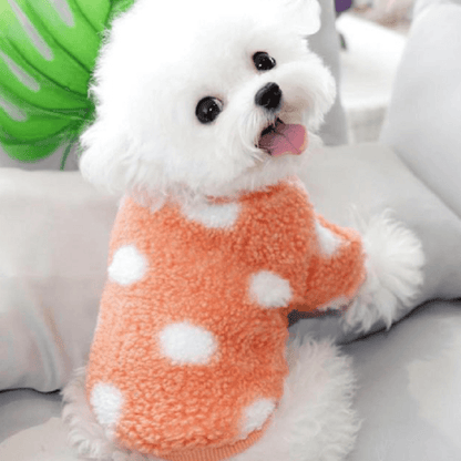 Winter Sales-Warm Fleece Polka Dog Sweater