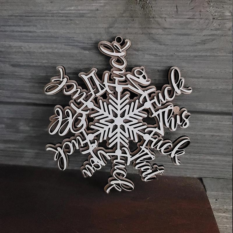 Funny Snowflake Christmas Ornament
