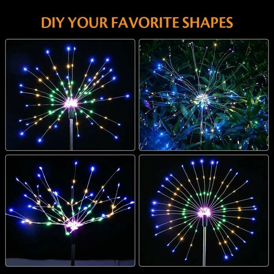 Waterproof Solar Garden Fireworks Lights