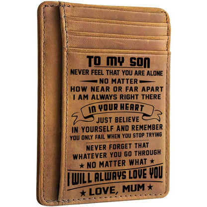 Mum To Son - No Matter What I Will Always Love You - Card Wallet