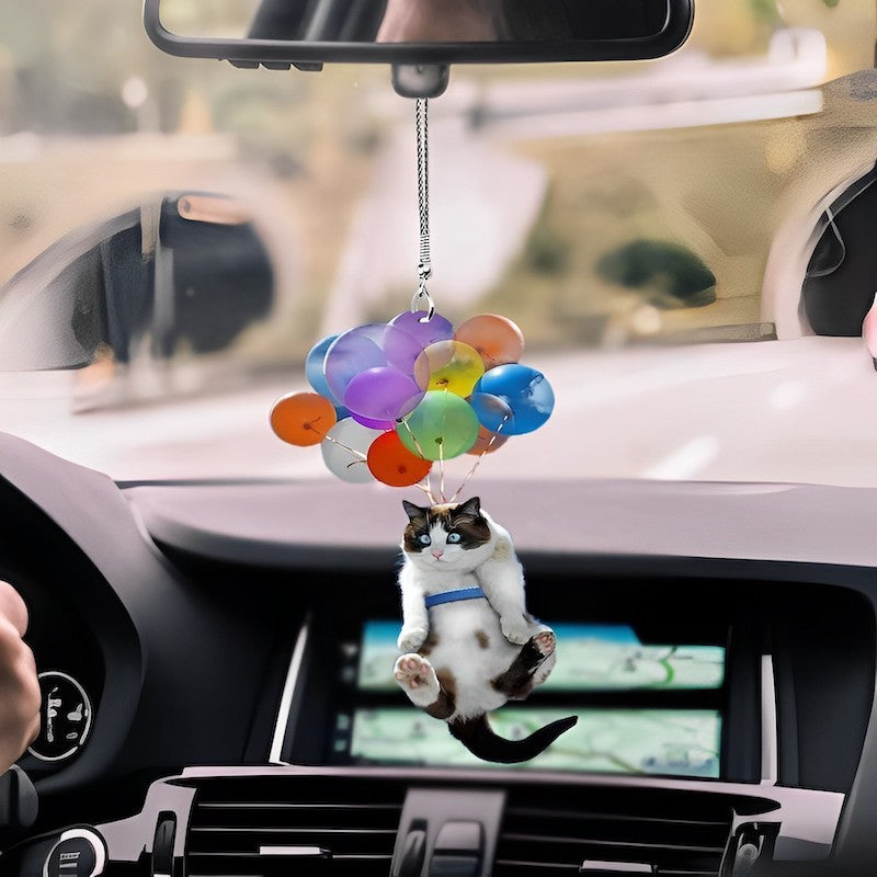 Cat Fly With Bubbles Car Hanging Ornament BC093
