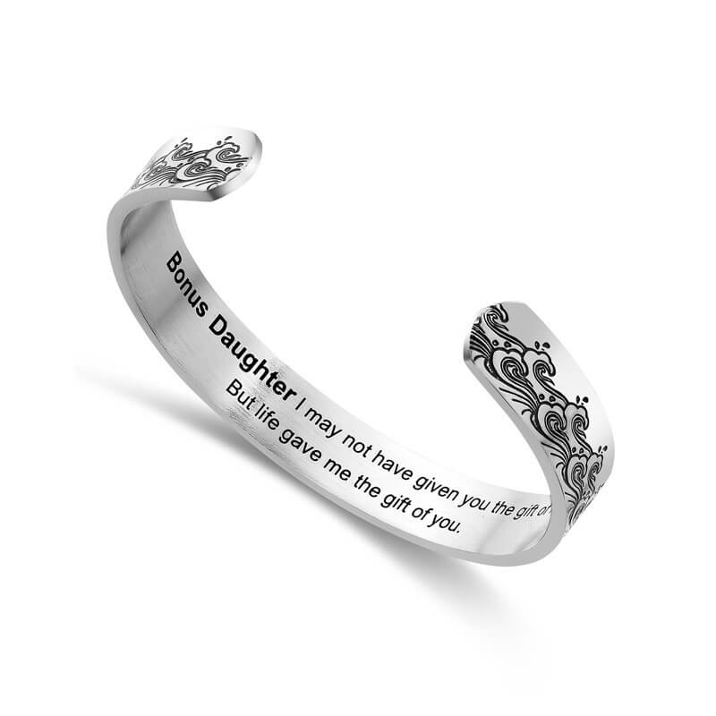 To My Bonus Daughter “Life Gave Me the Gift of You” Bracelet