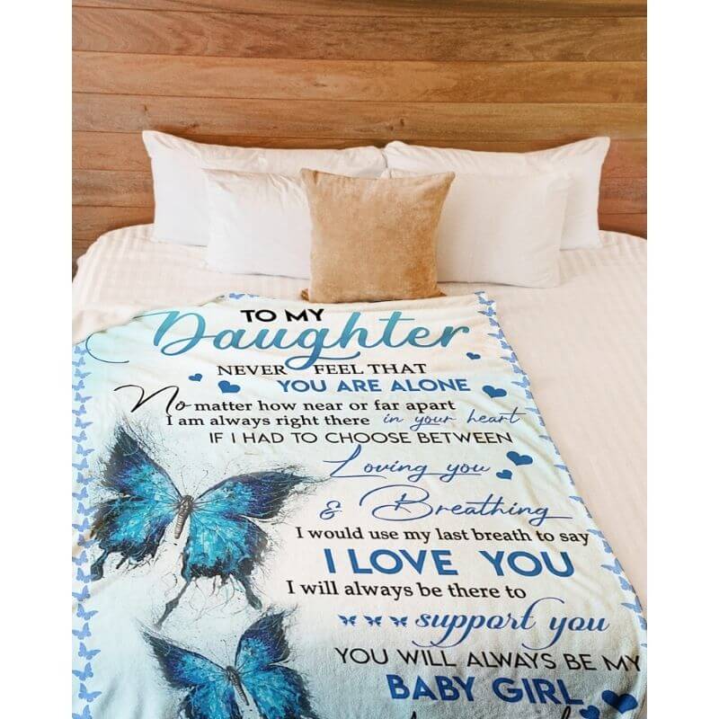 I LOVE YOU - TO DAUGHTER FROM MOM Fleece Blanket