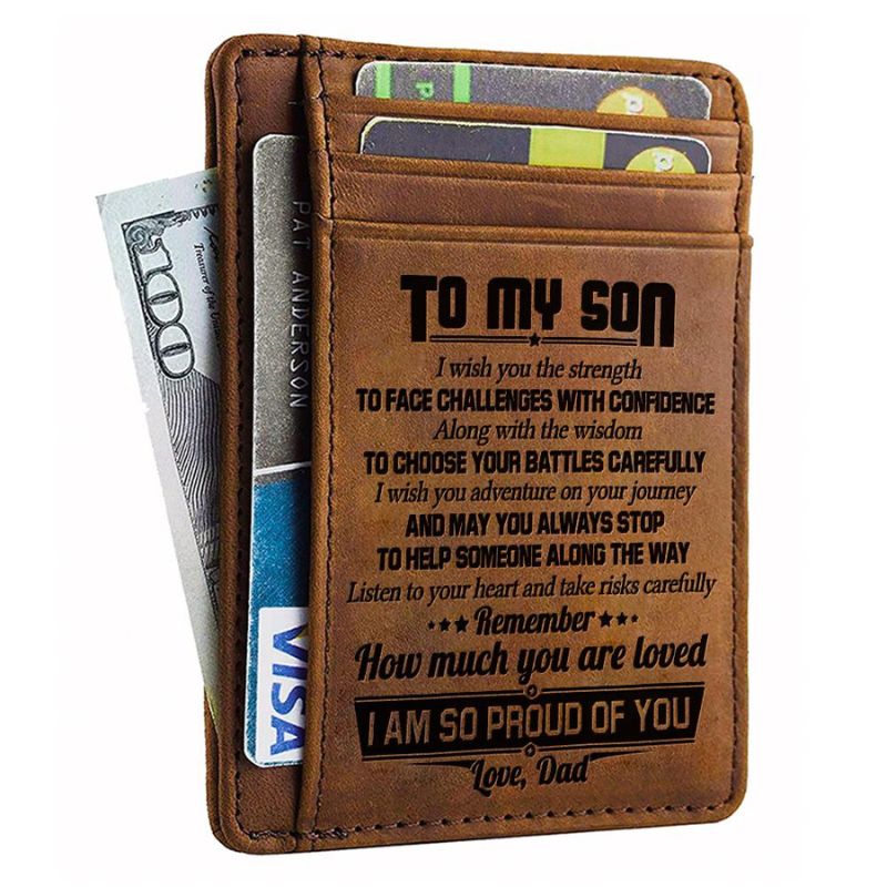 Dad To Son - Listen To Your Heart And Take Risks Carefully - Card Wallet