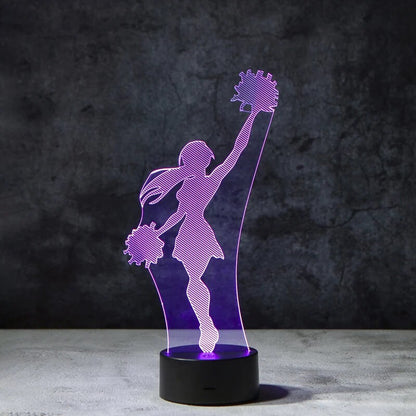 Cheerleader 3D Illusion Lamp