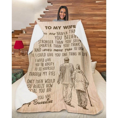 To My Wife - From Husband - Coupleblanket - F024 - Premium Blanket