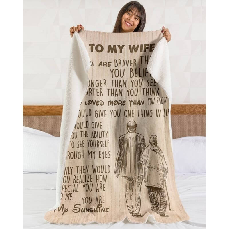 To My Wife - From Husband - Coupleblanket - F024 - Premium Blanket