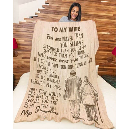 To My Wife - From Husband - Coupleblanket - F024 - Premium Blanket