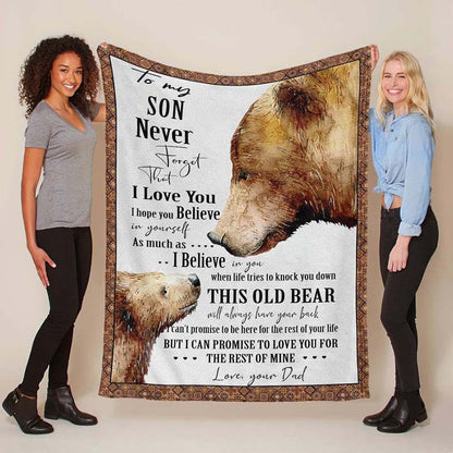 I Love You - A934 - Brown Bear Premium Blanket