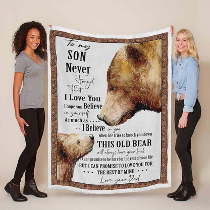 To My Son - From Dad - A934 - Premium Blanket