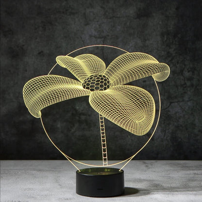 Flower 3D Illusion Lamp
