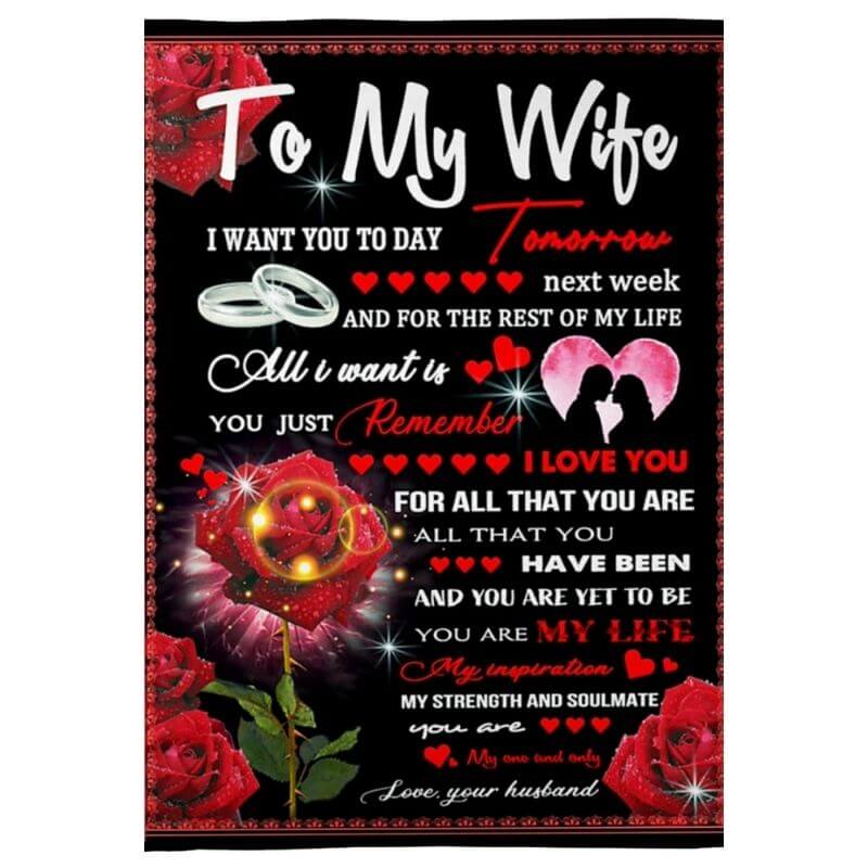 To My Wife - From Husband - A376 - Premium Blanket