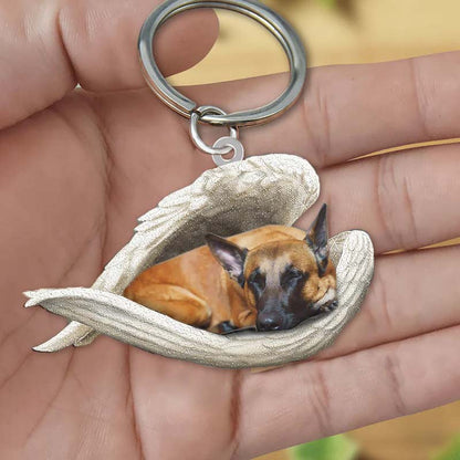 Sleeping Angel Acrylic Keychain Malinois SA174