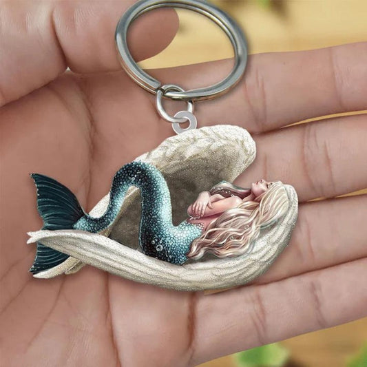 Sleeping Angel Acrylic Keychain Mermaid SA229