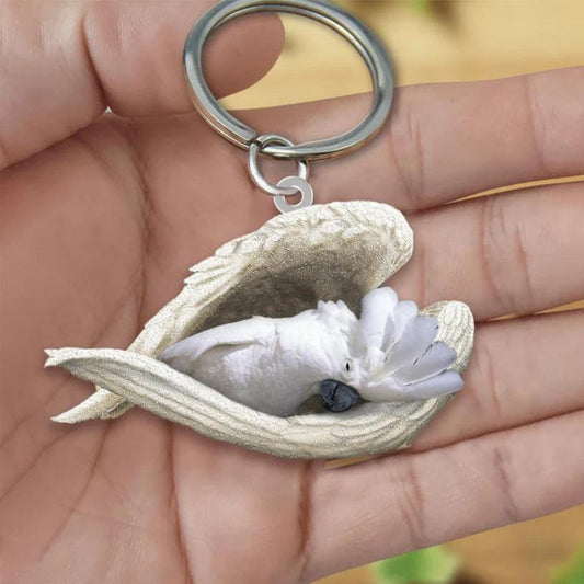 Sleeping Angel Acrylic Keychain Umbrella Cockatoo SA253