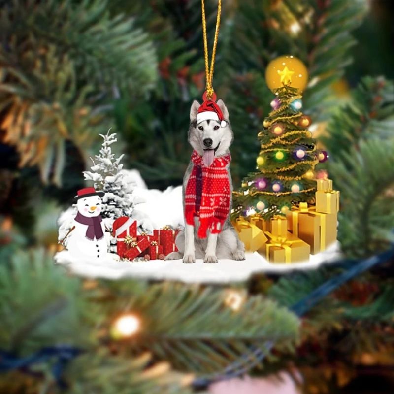 Husky Christmas Ornament SM124