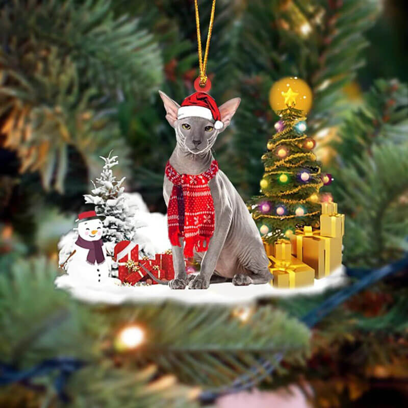 Sphynx Cat Christmas Ornament SM180
