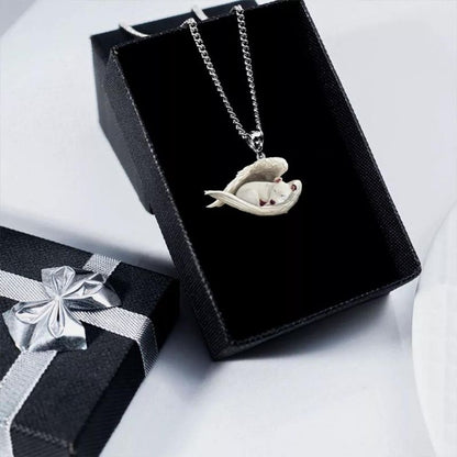 Staffie Sleeping Angel Stainless Steel Necklace SN099