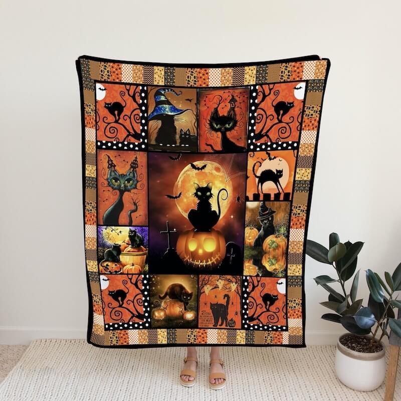 Black Cat G004 Halloween Blanket