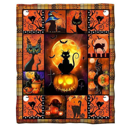 Black Cat G004 Halloween Blanket