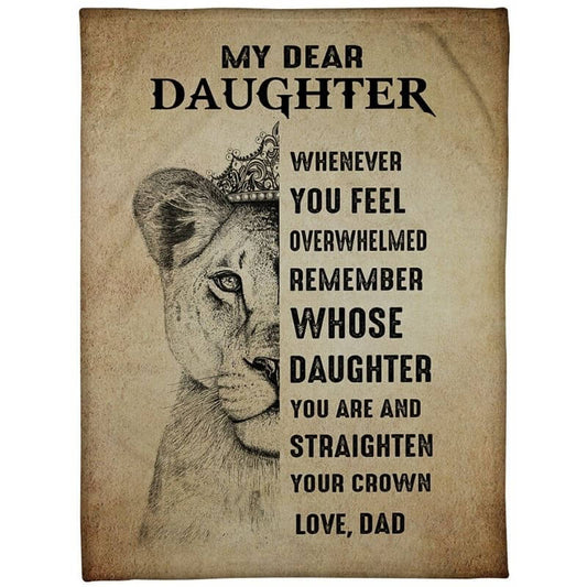 WHENEVER YOU FEEL OVERWHELMED - DAD TO DAUGHTER Fleece Blanket