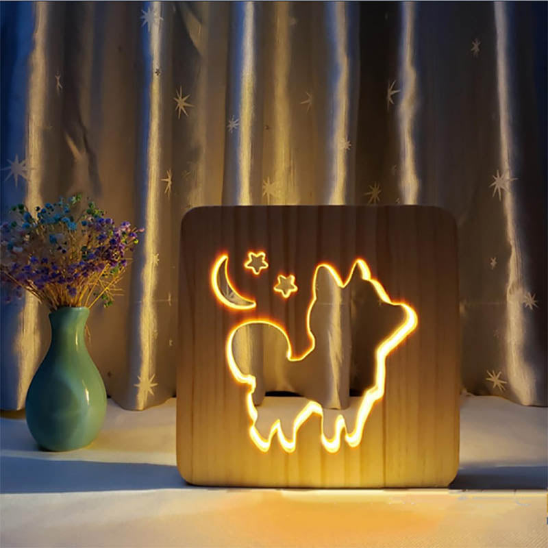 Puppy Wooden Decorative Light