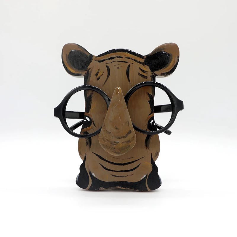 Handmade Glasses Stand Lovely Rhino