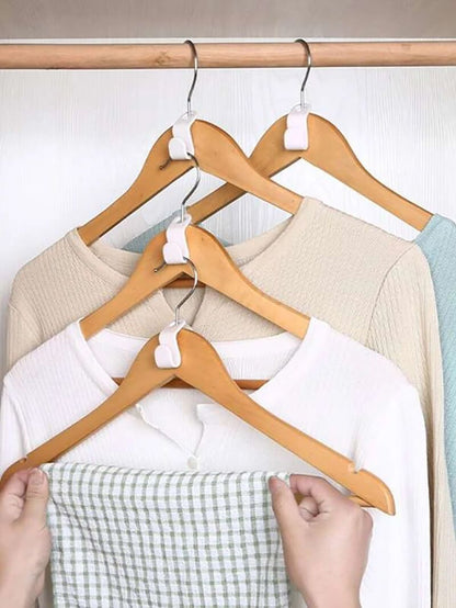 Space-Saving Clothes Hanger Connector Hooks