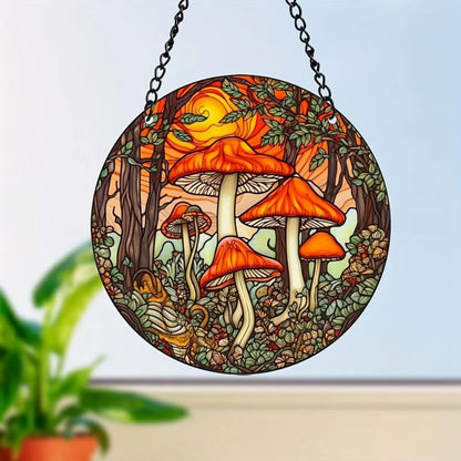 Mushroom Suncatcher Window Wall Hanging Ornament
