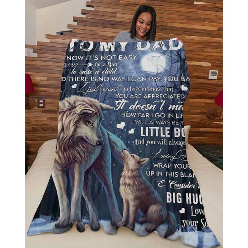 To My Dad - From Son  - A371 - Premium Blanket