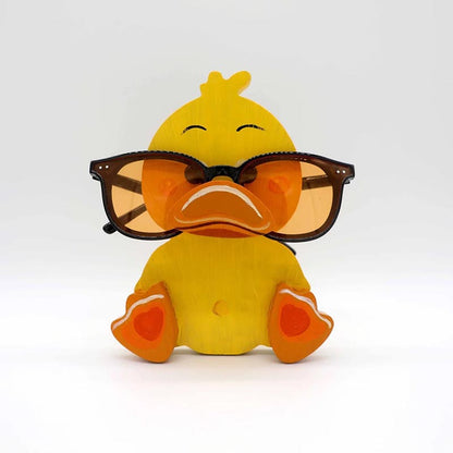 Handmade Glasses Stand Lovely Yellow Duck
